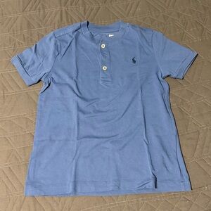 Polo by Ralph Lauren Light Blue Short-Sleeve Henley Polo Shirt